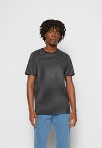 Brave Soul 3 PACK - T-shirt print - rich navy/ light grey marl