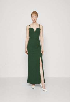 PERSIA V NECK MAXI - Vestito di maglina - bottle green