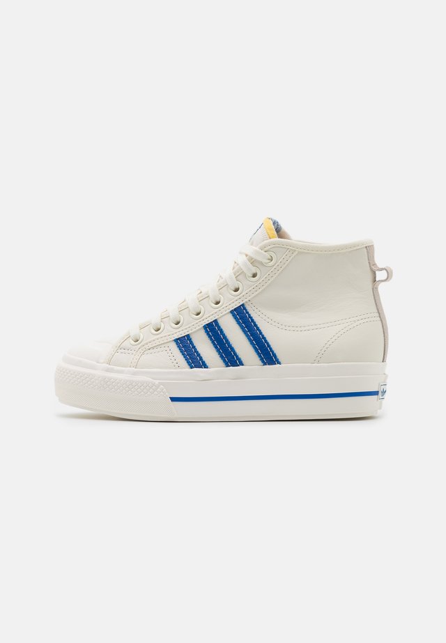 NIZZA PLATFORM MID - Sneakers hoog - offwhite/blue/chalk solid grey