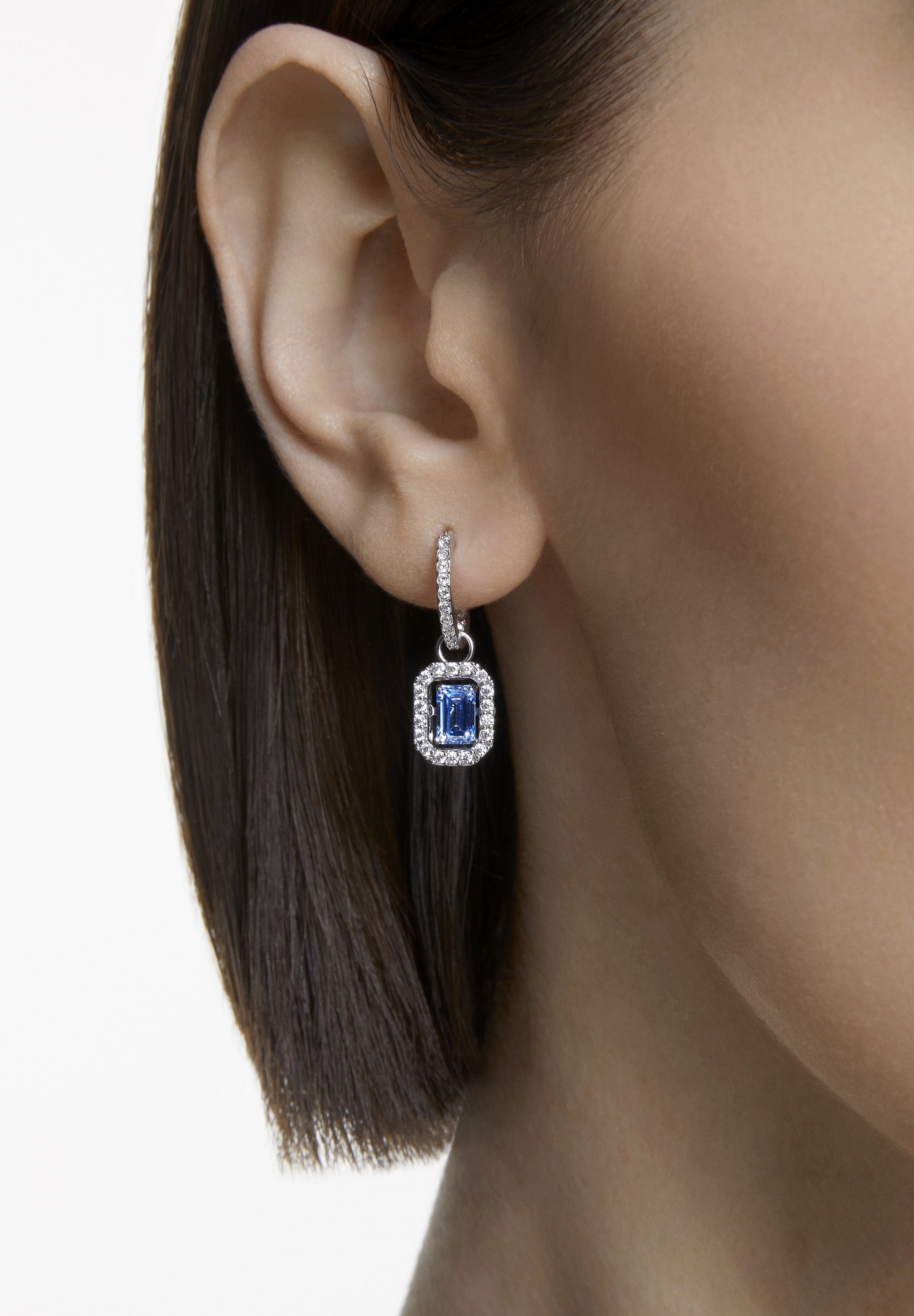 Swarovski UNA DROP EARRINGS OCTAGON CUT Earrings blue/white