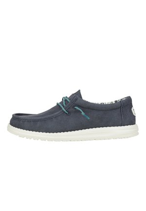 HEYDUDE Wally Waxed Canvas - Slip-On Schuhe - Scarpe da barca - navy