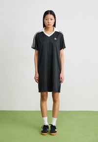 adidas Originals - V NECK DRESS - Jerseykjole - black Miniaturebillede 1