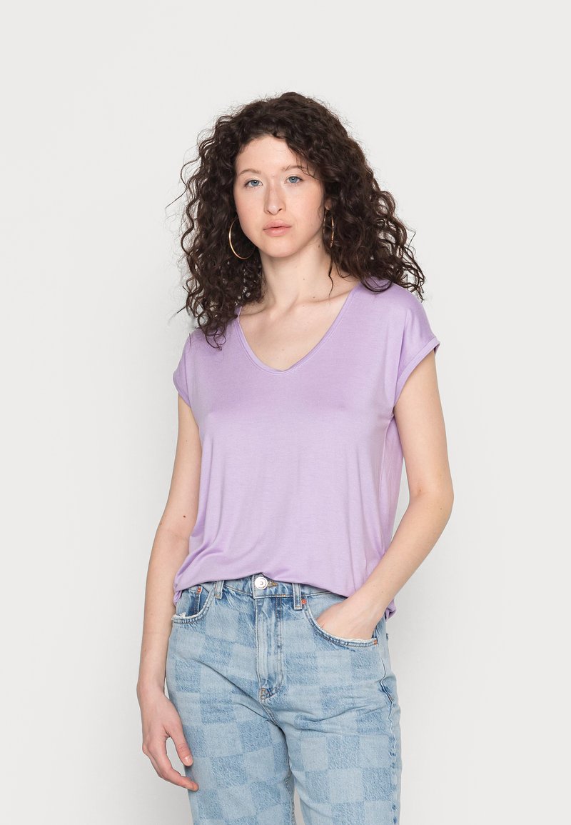 Pieces PCBILLO TEE SOLID - T-shirt básica - lavendula
