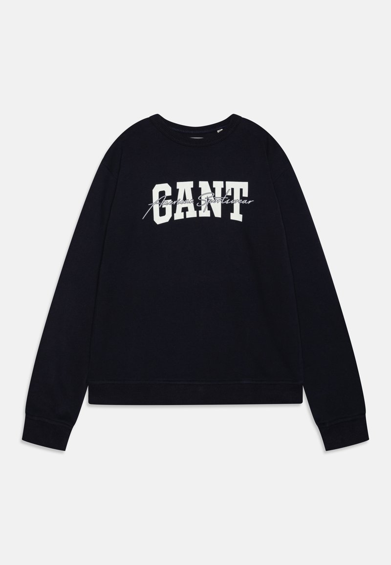 GANT ARCH SCRIPT C NECK UNISEX - Pusa - evening blue