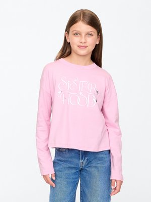 WIC X GAP LS BOXY BTTR GRPH GIRLS - Pitkähihainen paita - pink