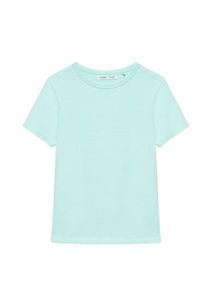 PULL&BEAR, SHORT SLEEVE FITTED - T-SHIRT - T-Shirt basic - mottled light blue
