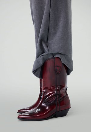 Bottines de cowboy / motard - red