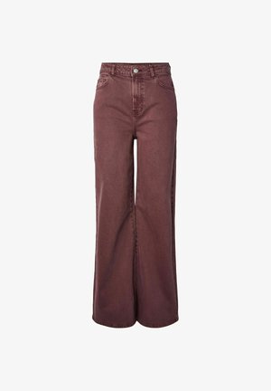 Pieces, WIDE FIT JEANS PCSELMA - Wide Leg - winetasting