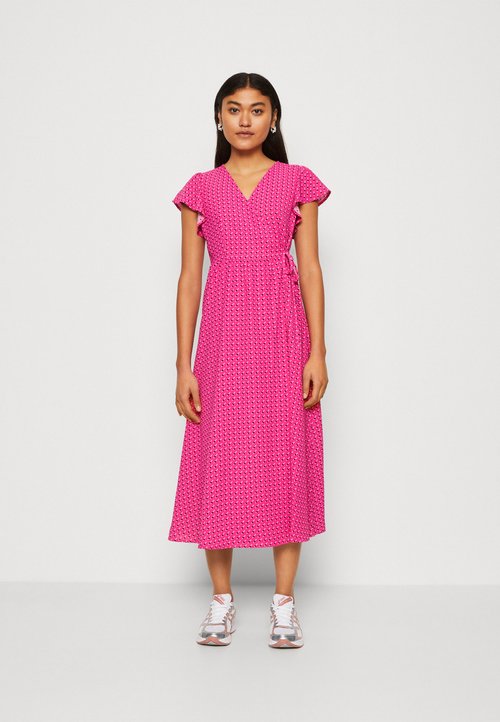 Ropa ONLY Onlalma Life Vestido ONLY Onlalma Life Vis Jen - Manga Larga, Cuello En V, 100% Viscosa, Corte Regular Para Mujer Vestido 100% Viscosa
