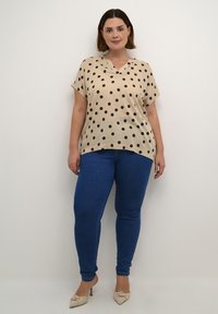 Kaffe Curve KCANNY - Blůza - feather gray java dot