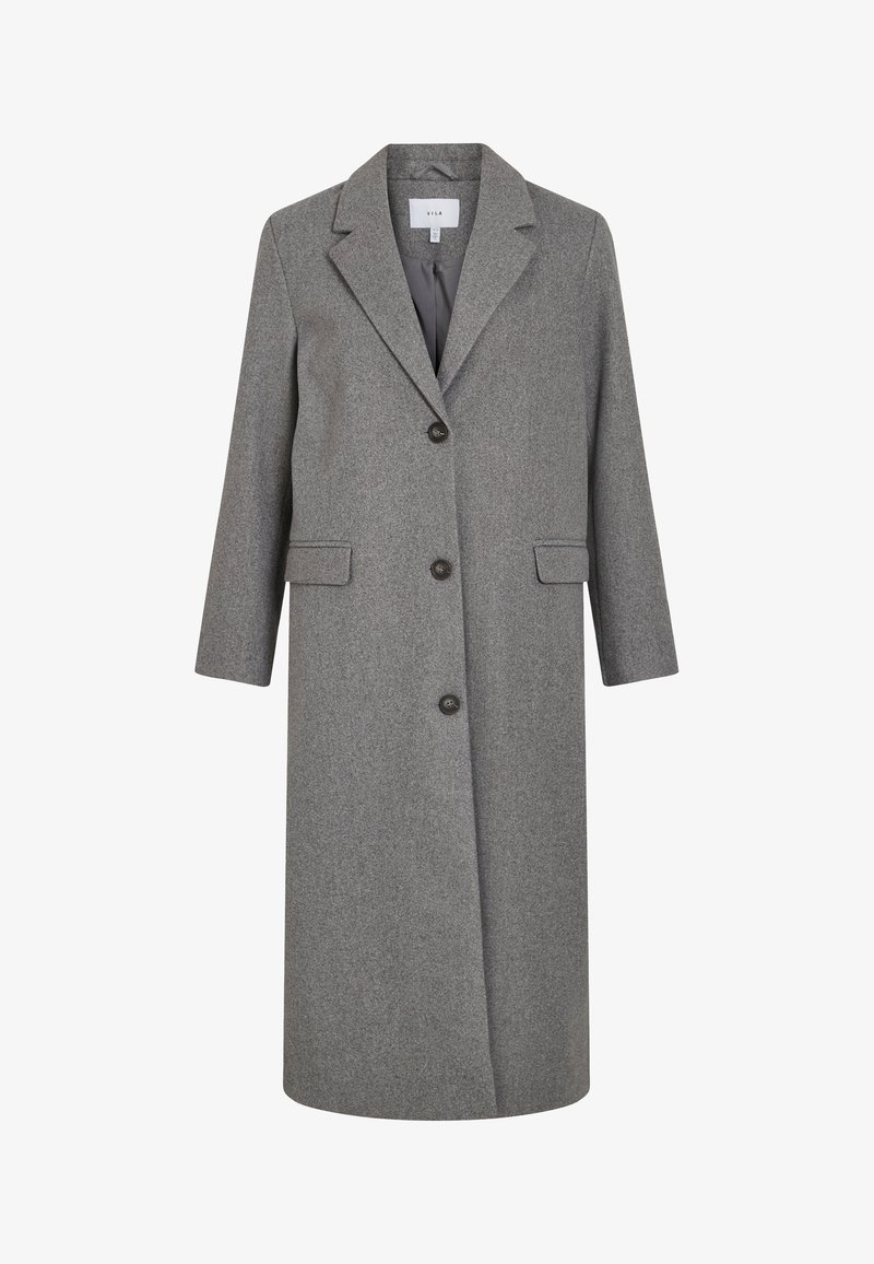Visolo VILA VISOLO Buttoned - Abrigo clásico - medium grey melange/gris ...