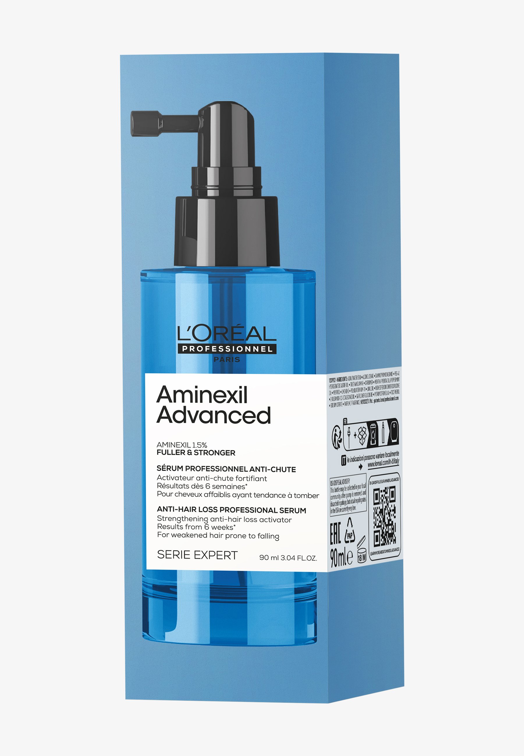 L‘Oreal Serie Expert Aminexil Advanced – 10 Ampullen Gegen Haarausfall, 6 Ml
