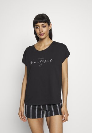 STRIPES SHORTY - Pyjama - black