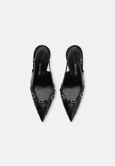 David Koma FIN BUCKLE DETAIL SLING BACK - Zapatos altos - black