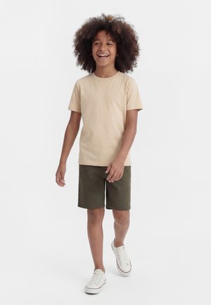 Friboo ADAPTIVE 3 PACK - Osnovna majica kratkih rukava - beige/mottled grey/dark blue