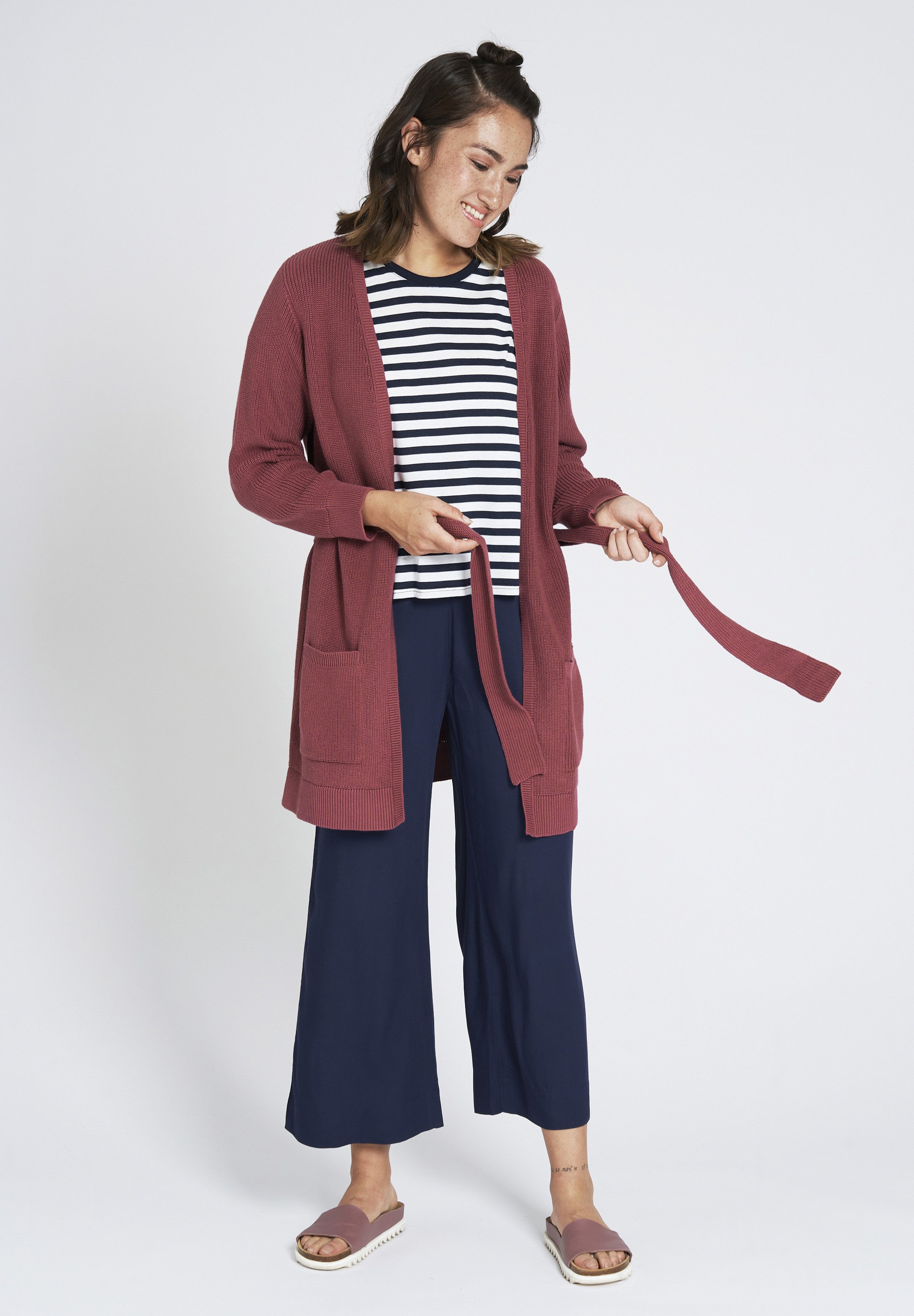 recolution Cardigan - dark rose/red 