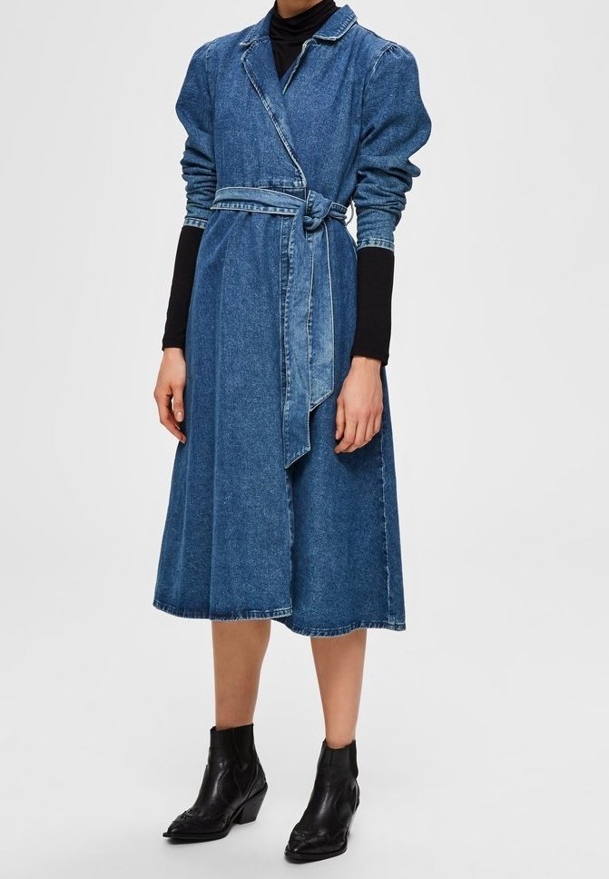 selected femme denim dress Selected Denim Dresses
