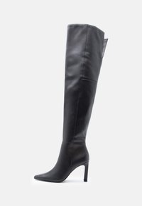 LEATHER - Bottes à talons hauts - black