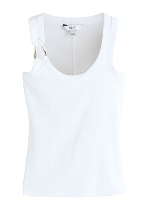 Next, REGULAR FIT - RACER RIBBED VEST TOP  . - Topp - white silver trim hardware detail