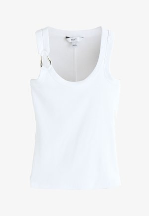 Next, REGULAR FIT - RACER RIBBED VEST TOP . - Topp - white silver trim hardware detail