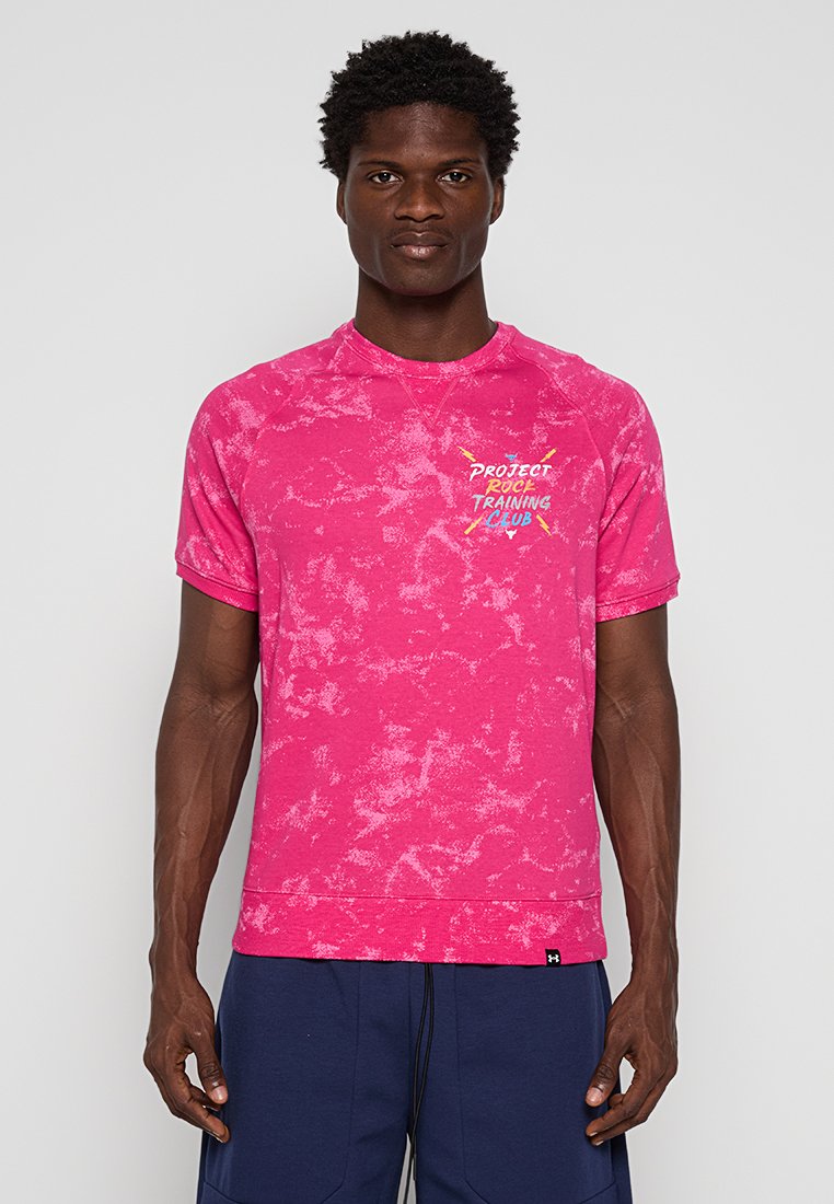 Under Armour T-shirt print donkerroze