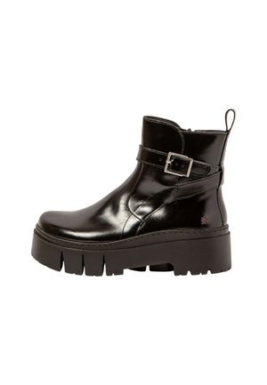 Platform ankle boots - black