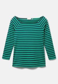 TOM TAILOR GESTREIFTES MIT KARREE AUSSCHNITT - Långärmad tröja - green navy stripe