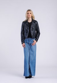 Freaky Nation Kožená bunda - black black