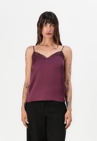 TWINSET WOVEN TOP - Top - bordeaux