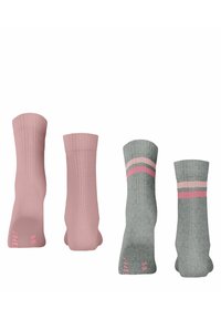 ESPRIT Tennis Stripe 2-Pack M SO cotone fantasia confezione di 2 paia, Calzini Uomo, Bianco (Woolwhite 2060), 39-42