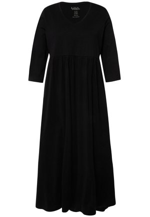 Ulla Popken, ROBE EN JERSEY, COUTURE EMPIRE, COL V, MANCHES 3/4, POCHES - Jerseykjole - black
