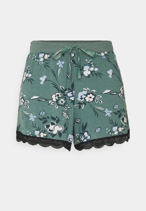 SCHLAFHOSE KURZ MIT SPITZE MODAL MIX - MIX & RELAX - Pantaloni del pigiama - khaki