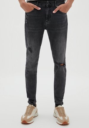 Jeans Skinny - mottled dark grey