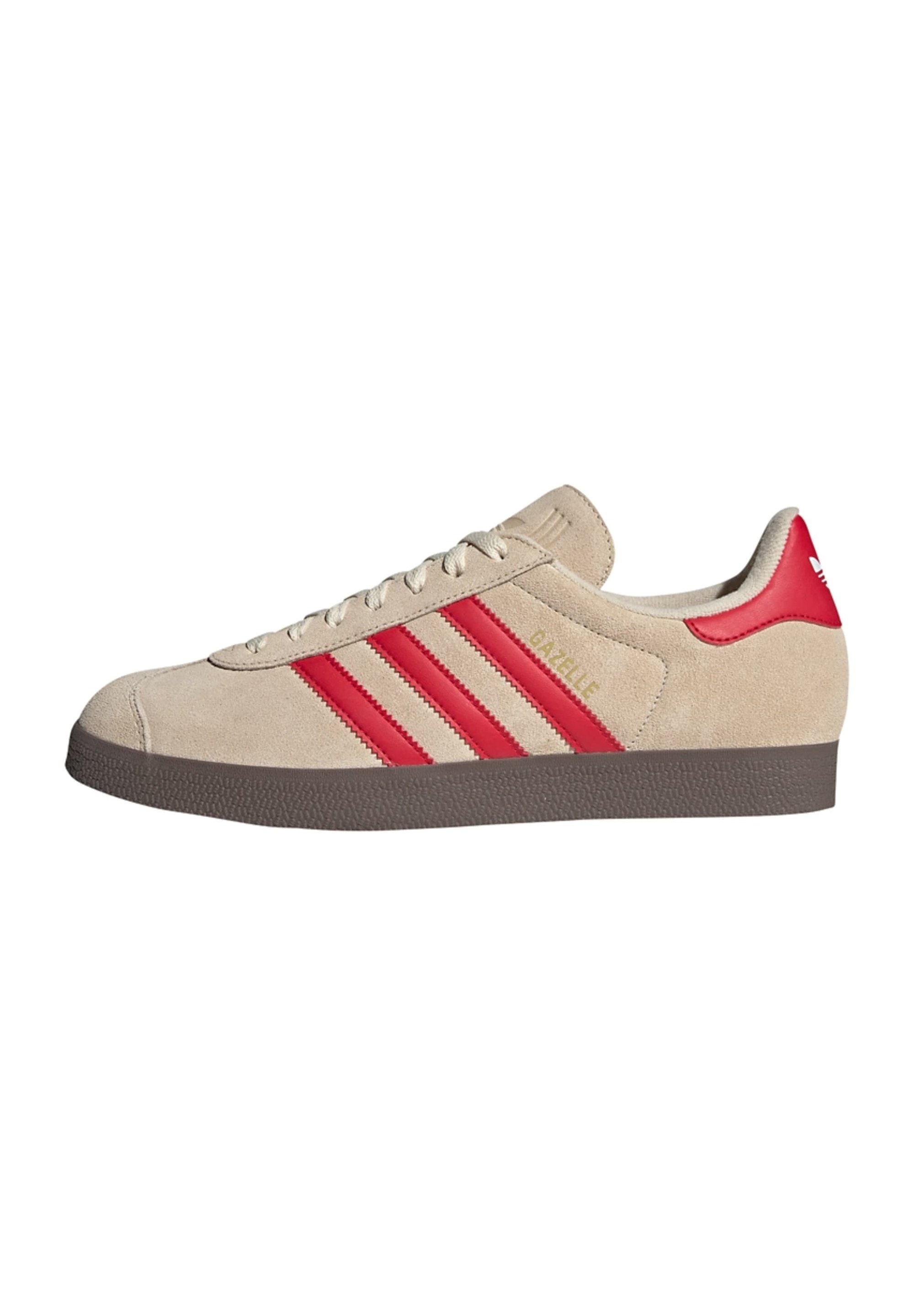adidas Originals GAZELLE - Sneakers laag - sand strata better scarlet ftwr  white/beige - Zalando.nl