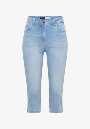 Cecil, HIGH WAIST SLIM LEG JEANS IM SLIM FIT - Jeans Shorts - light blue random bleached