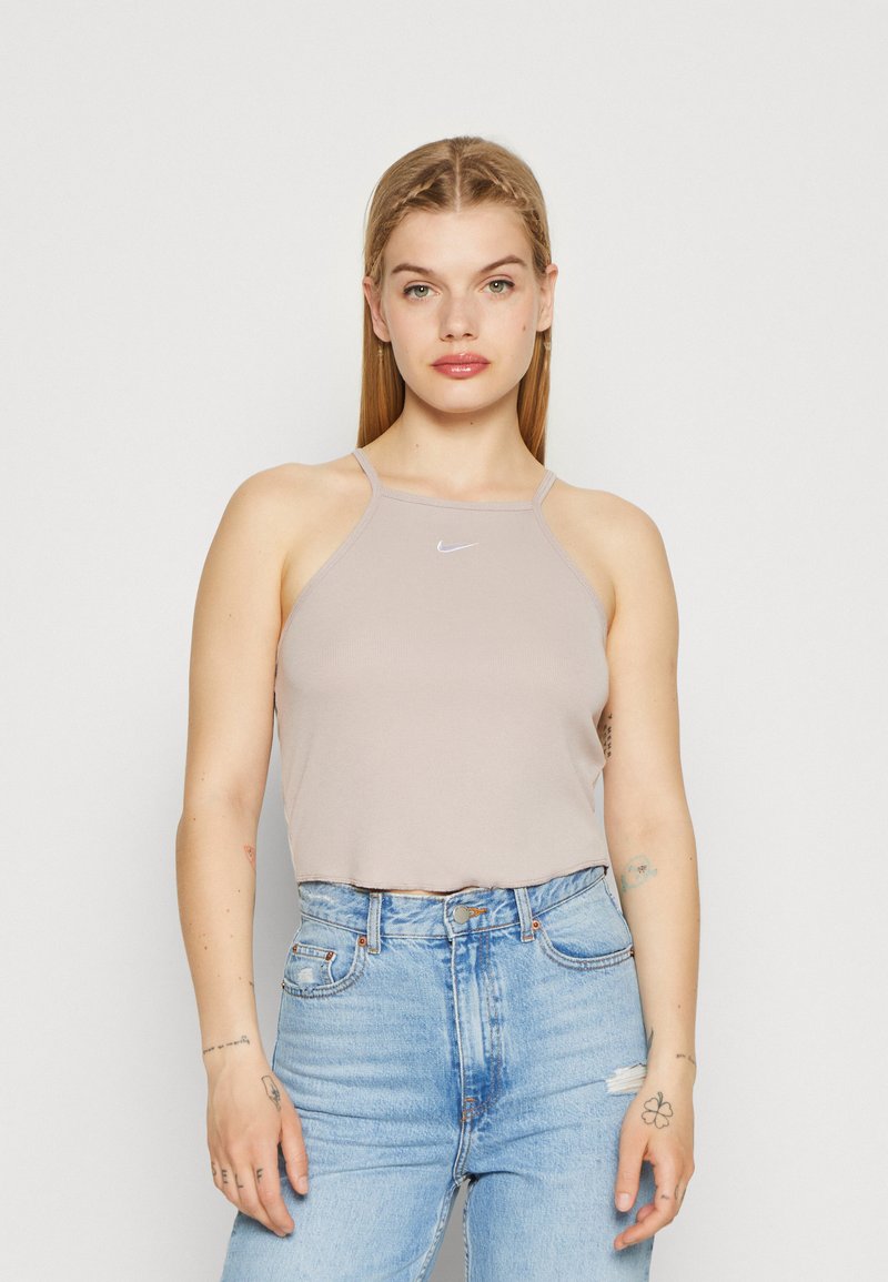 Nike Sportswear CAMI TANK Top diffused taupe/white/beige Zalando.be