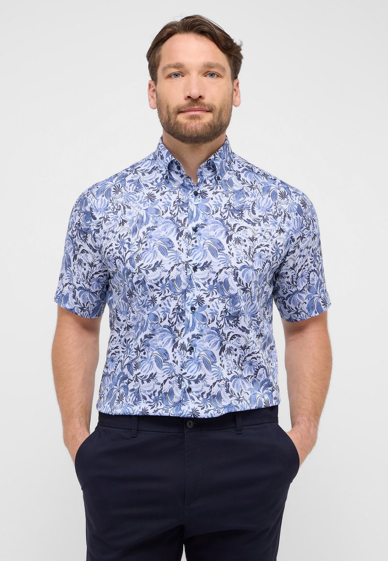 Eterna FLORALES PRINTHEMD - COMFORT FIT - Chemise - blau