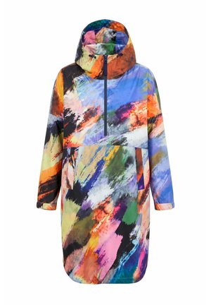 LAURASØN, FUNKTIONS-REGENCAPE, UNISEX, PRINT, KAPUZE - Parka - marine