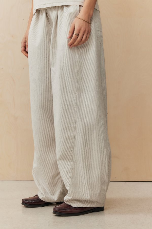 CARTER STRIPE PANT - Trousers - ecru