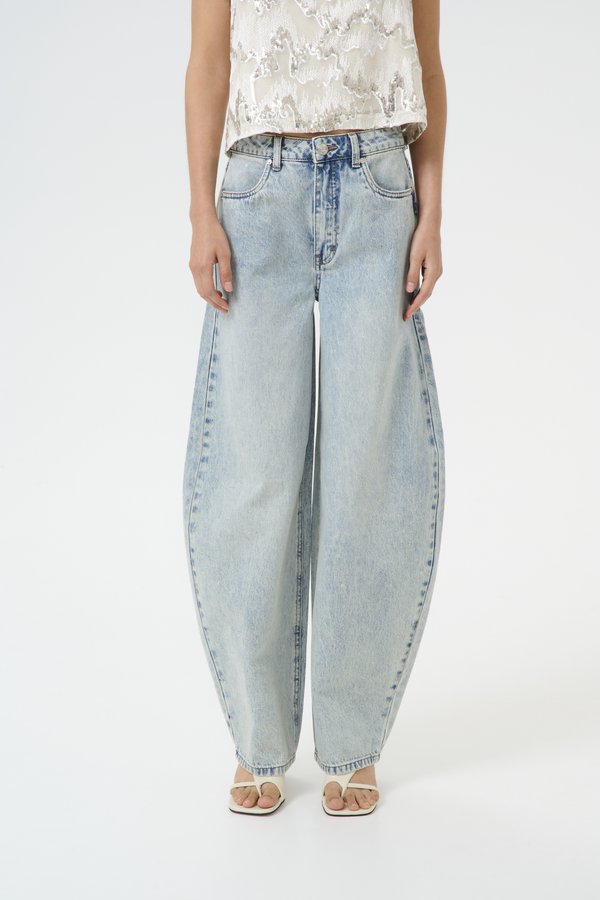 ASHER BARREL - Wide Leg - mid acid wash