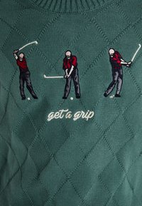 Hollister Co. Boxy Golf Graphic Crew Sweater - Vesta - sea moss ground