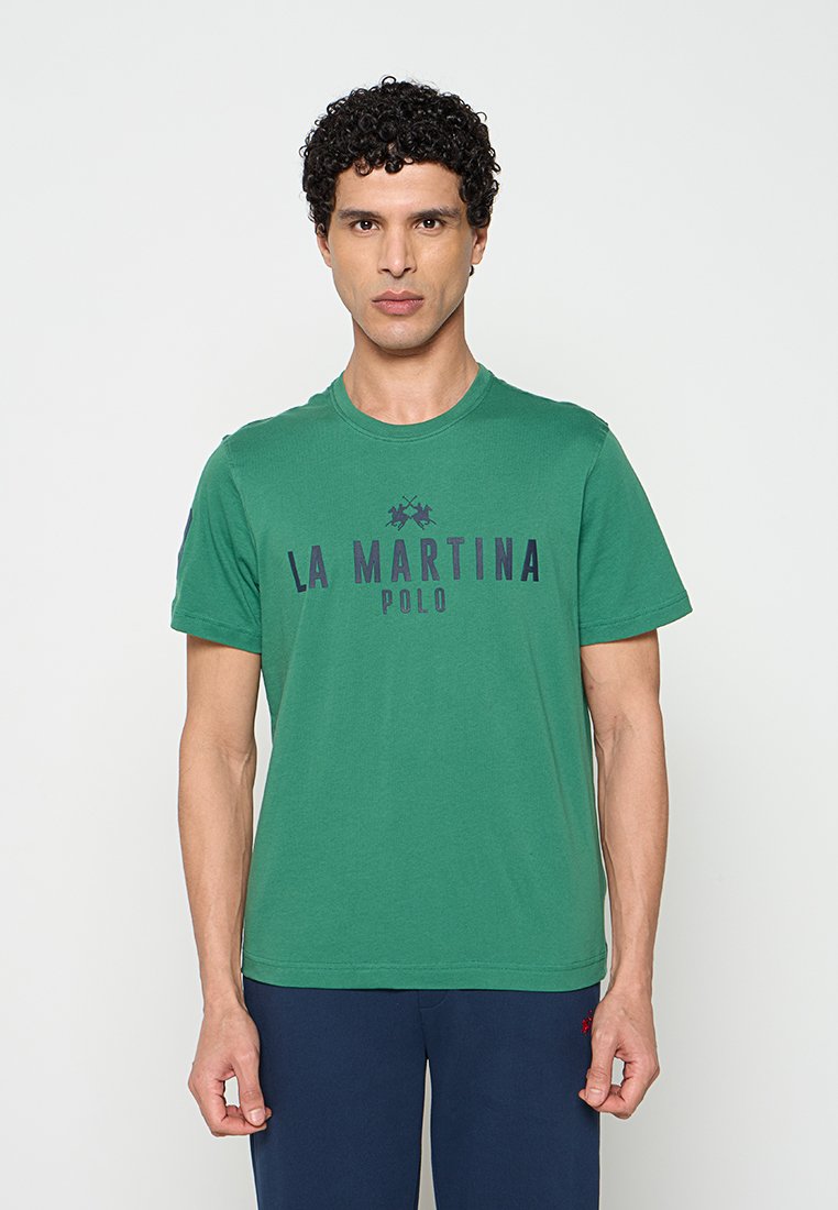 LA MARTINA T-shirt print groen