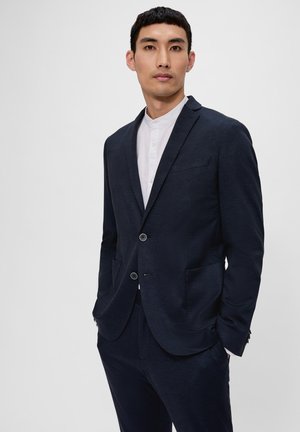 MIT AUFGESETZTEN TASCHEN - Blazer jacket - navy