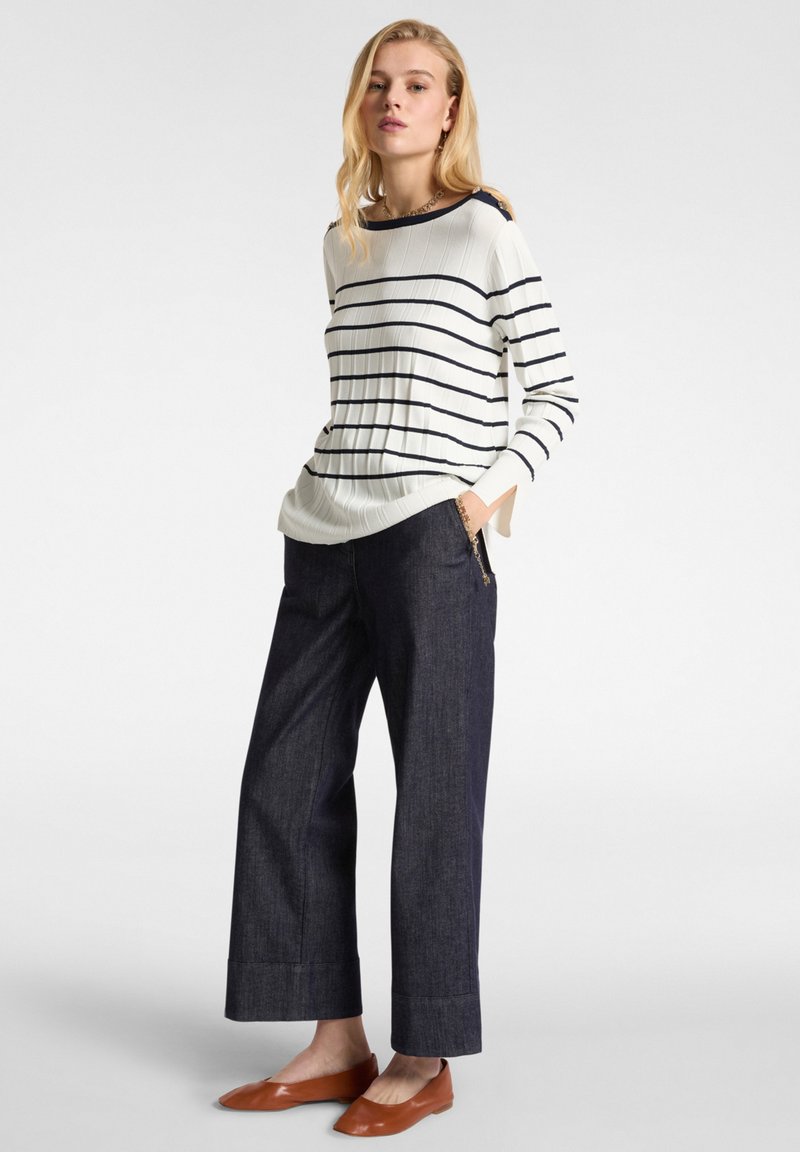 Elena Mirò A RIGHE Maglione bianco