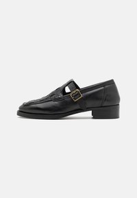LEATHER - Zapatos sin cordones - black