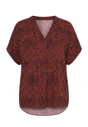 Studio Untold, BLUSENSHIRT, OVERSIZED, CROCO PRINT - Bluse - brown