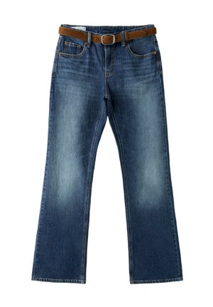 Stradivarius, D68 BOOT-CUT FIT JEANS WITH BELT 04868888 - Jean bootcut - dyed denim