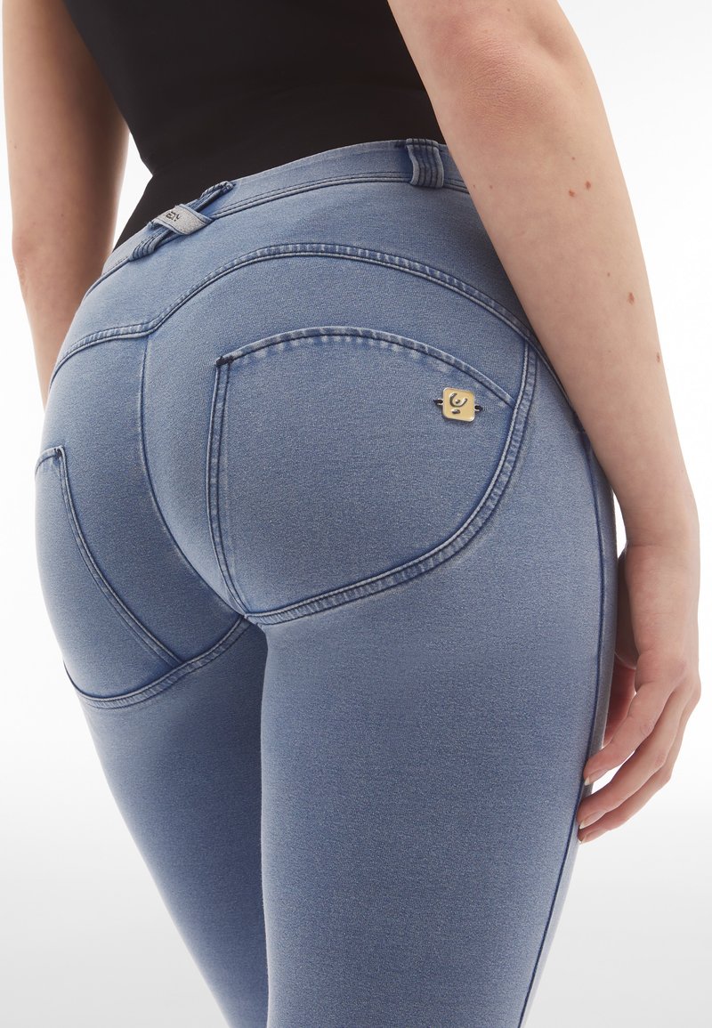 Merlvida Dames Jeans High Waist Stretch Jeggings, Push Up Effect, Skinny Fit, Straight Leg, Röhrenjeans, Comfortabele Denim Legging, Lange Pijpenbroek