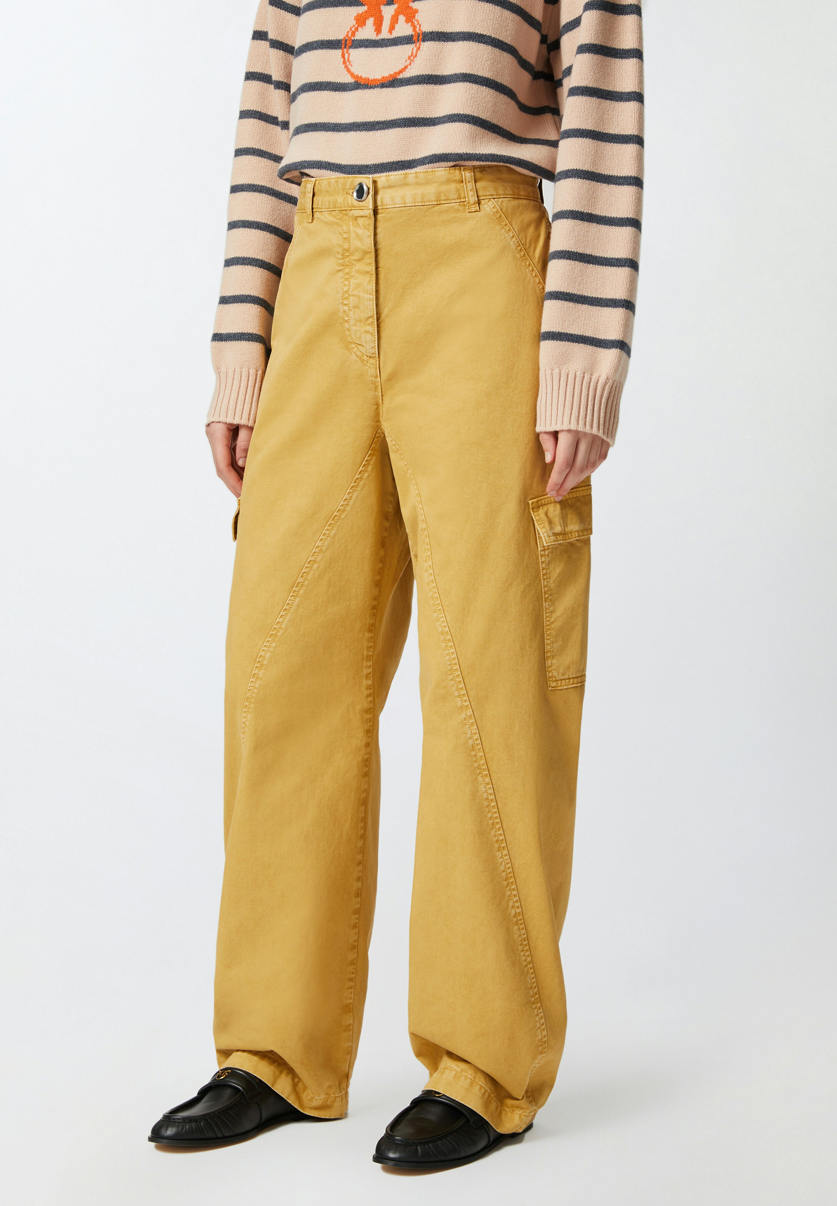 【関税&送料込】Pinko Trousers Yellow Sisley_24P_4IULLF02Y_38R_FS_Fu