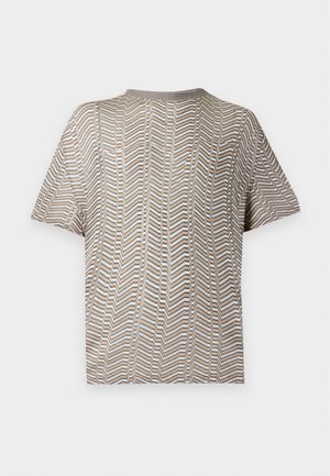 Missoni SHORT SLEEVE  - Camiseta estampada - white/beige/black